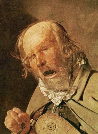The Hurdy-Gurdy Player (detail) by Georges de La Tour